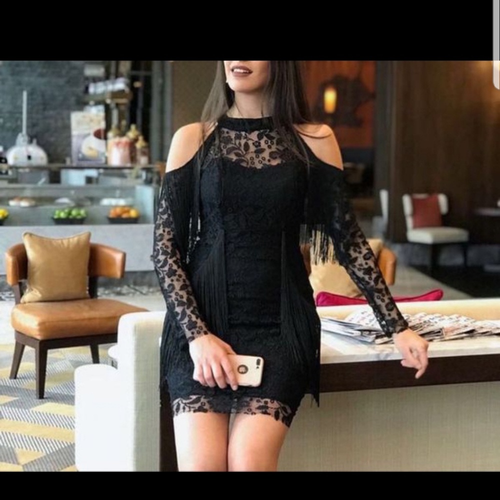 Black lace dress